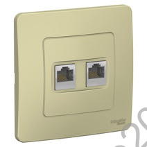 Розетка комп. 2-м СП BLANCA RJ45 беж. SchE BLNIS045457 