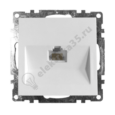 Розетка компьютерная RJ-45, серия Катрин, белый, Stekker (GLS00-7107-01)