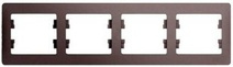 Рамка 4-м GLOSSA гориз., платина SchE GSL001204