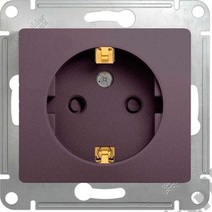 Мех-м розетки 1-м GLOSSA с з/к., защ. шт., сирен. туман SchE GSL001445