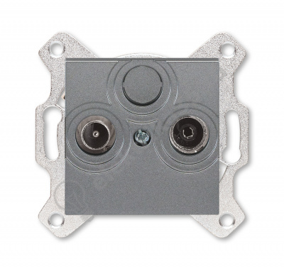 Розетка TV-R Levit оконечная сталь ABB 2CHH083503A6069