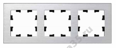 Рамка 3-м ATLASDESIGN NATURE металл серебро SchE ATN312103