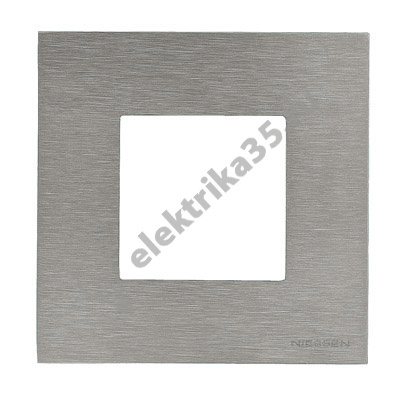 Рамка 1-м 2мод. Zenit натуральная сталь ABB 2CLA227100N4001