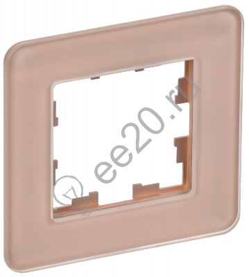 Рамка 1-м BRITE стекло дымчатый матовый скругл. углы RE IEK BR-M12-G-41-K97