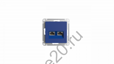 Мех-м розетки комп. 2-м ATLAS 2*RJ45 аквамарин SchE ATN001185
