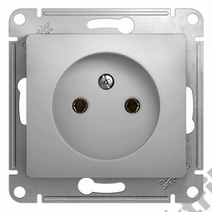 Мех-м розетки 1-м GLOSSA без з/к., алюм. SchE GSL000341