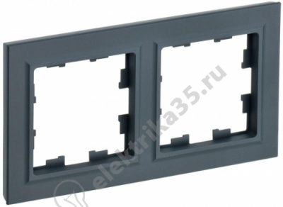 Рамка 2-м BRITE IP44 графит IEK BR-M22-44-K53 