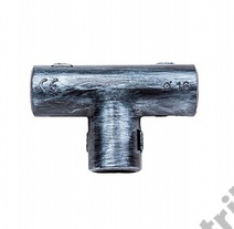 Тройник соед.  для труб d-16 мм, пластик, Серебряный Век , BIRONI  BTT1-16-11