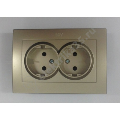 Розетка 2-я без з/к Cosmo титаниум ABB 632-011400-908