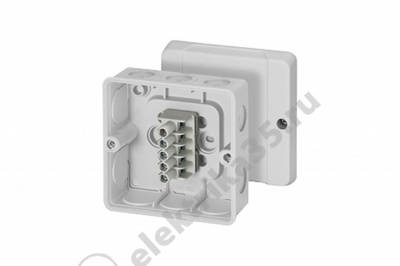 Коробка клеммная 5-полюсная 1.5-4 кв.мм 88х88х47 мм IP55 DE 9325