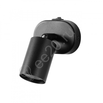 Светильник накладной GU10 чёрный d60мм h-110мм с выкл. ARTE Lamp A3226AP-1BK