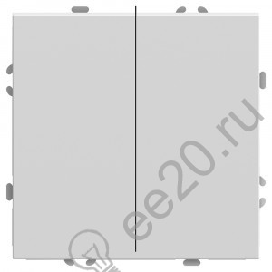 Мех-м выкл 2-кл, серия Эмили, белый фарфор, Stekker (RSW10-5104-01)