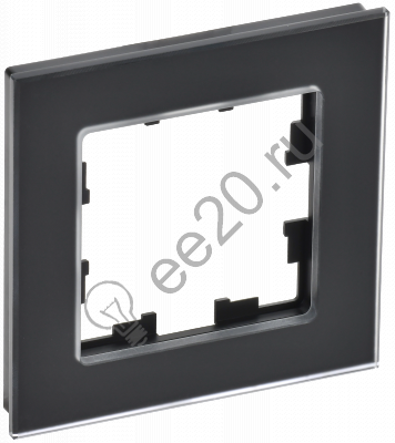 Рамка 1-м BRITE стекло черный матовый IEK BR-M12-G-31-K02