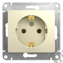 Мех-м розетки 1-м GLOSSA с з/к., беж. SchE GSL000243