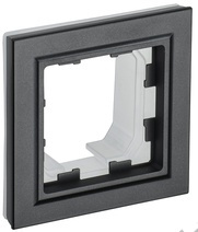 Рамка 1-м BRITE IP44 черный IEK BR-M12-44-K02