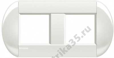 Рамка овал 2 поста, бел.LNB4802M2BI