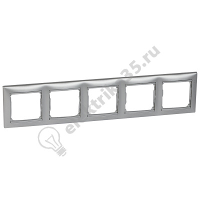 Рамка 5-м Valena гориз. алюм. Leg 770155