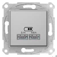 Мех-м розетки USB SEDNA алюм. SchE SDN2710260