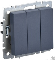 Мех-м выкл. 3-кл. BRITE маренго IEK BR-V30-0-10-K35	
