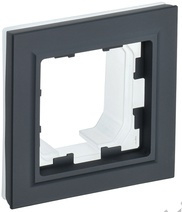 Рамка 1-м BRITE IP44 графит IEK BR-M12-44-K53