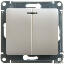Мех-м выкл. 2-кл. с подсв. GLOSSA перлам. SchE GSL000653
