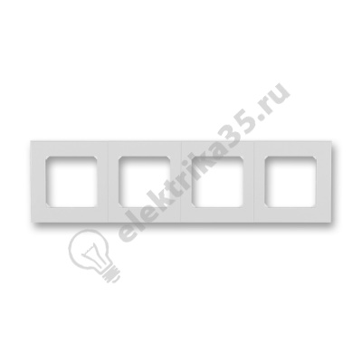Рамка Levit 4п сер./бел. ABB 2CHH015040A6016