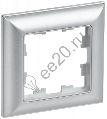 Рамка 1-м BRITE алюм./алюм. IEK BR-M12-12-K47