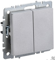 Мех-м выкл. 2-кл. BRITE проходной алюм. IEK BR-V22-0-10-K47 