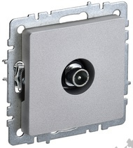 Мех-м розетки BRITE TV проходная, алюм. IEK BR-A10-P-K47 