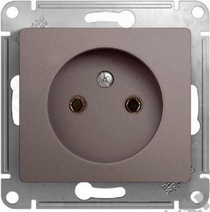 Мех-м розетки 1-м GLOSSA без з/к., платина SchE GSL001241