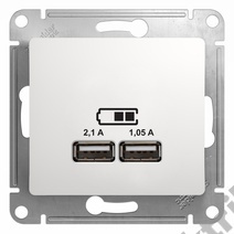 Мех-м розетки USB GLOSSA бел. SchE GSL000133