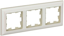 Рамка 3-м BRITE жемчуг - бежевый IEK BR-M32-12-1-K10