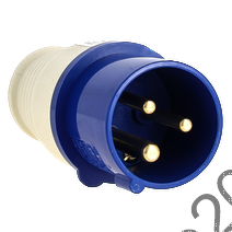 Вилка переносная 013 16А 2P+PE 220В IP44 EKF ps-013-16-220