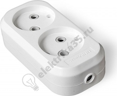 Колодка 2 гнезда без з/к E202 UNIVersal