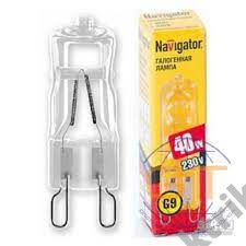 Лампа галогенная 40вт 220в G9 Navigator 94215