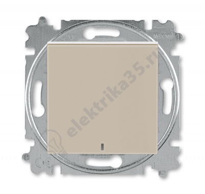 Выключатель 1-кл. Levit с подсветкой кофе макиато/бел. ABB 2CHH590146A6018