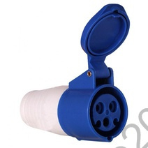 Розетка кабельная 16А 220В 2P+РЕ IP44 (213) EKF ps-213-16-220