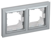 Рамка 2-м BRITE IP44 алюм. IEK BR-M22-44-K47 