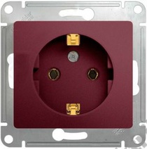 Мех-м розетки 1-м GLOSSA с з/к., баклаж. SchE GSL001143