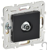 Мех-м розетки TV SKANDY черный IEK SK-A10-O-K02