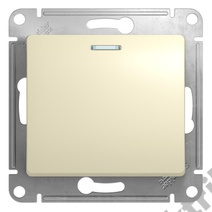 Мех-м выкл. 1-кл. GLOSSA с подсв. беж. SchE GSL000213