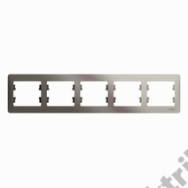 Рамка 5-м GLOSSA гориз., платина SchE GSL001205
