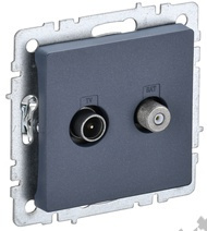 Мех-м розетки BRITE TV+SAT, маренго IEK BR-AF20-O-K35	