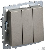 Мех-м выкл. 3-кл. BRITE шампань IEK BR-V30-0-10-K37