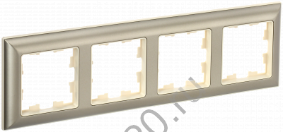 Рамка 4-м BRITE беж./шампань IEK BR-M42-12-3-K10