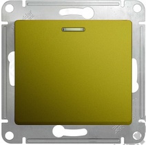 Мех-м выкл. 1-кл. с подсв. GLOSSA фисташк. SchE GSL001013