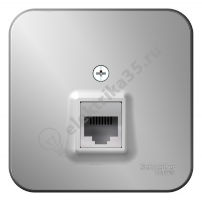 Розетка комп. ОП BLANCA RJ45 алюм. SchE BLNIA045003