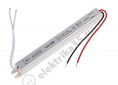 Блок питания для св/д лент 12V  25W IP20 (интерьерный) Ecola (B2T025ESB)