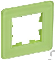 Рамка 1-м BRITE стекло эко грин матовый скругл. углы IEK BR-M12-G-41-K06