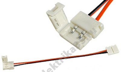 Соед. кабель с двумя 2-х конт. заж-ми разъемами 10mm 15 см. SMD5050 Ecola (SC21C2ESB)